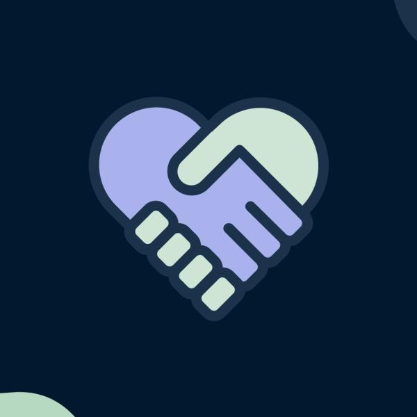 two hands in the shape of a heart