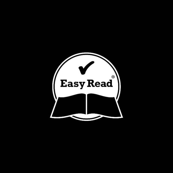 easy read black and white logo