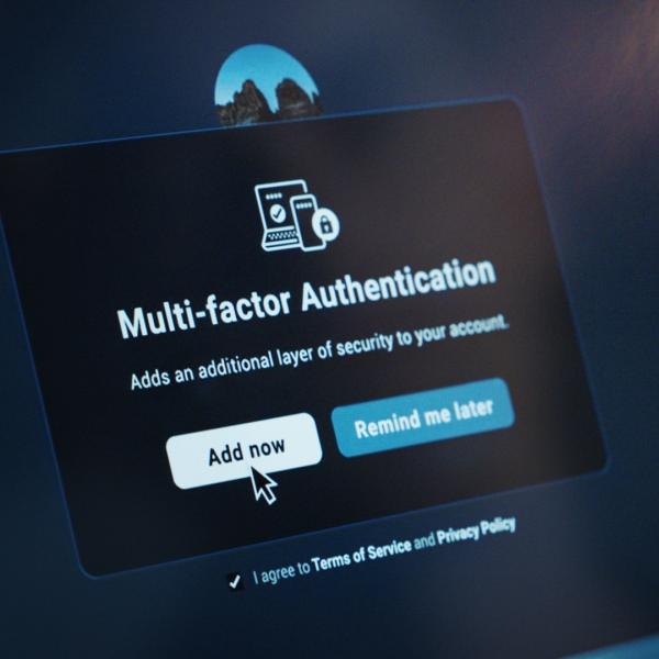 Add Multi-factor authentication message on screen